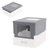 Costway Foldable Cat Litter Box Enclosure Toilet Pan Grey