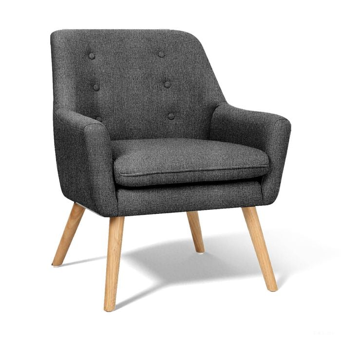 Artiss Armchair Lounge Chair Accent Tub Chair Charcoal ANNE