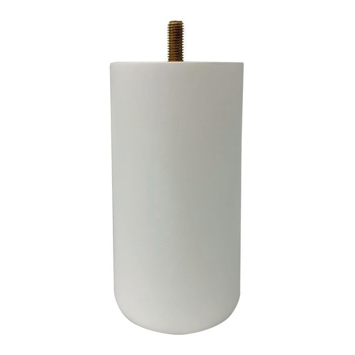 Adoored 73 x 150mm White Round Pine Furniture Leg
