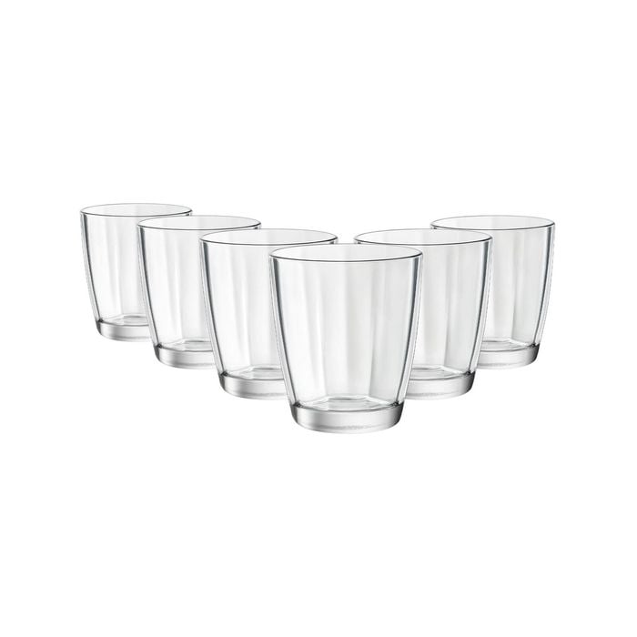 Bormioli Rocco Pulsar Glass Whiskey Tumblers - 300ml - Clear - Pack Of 12