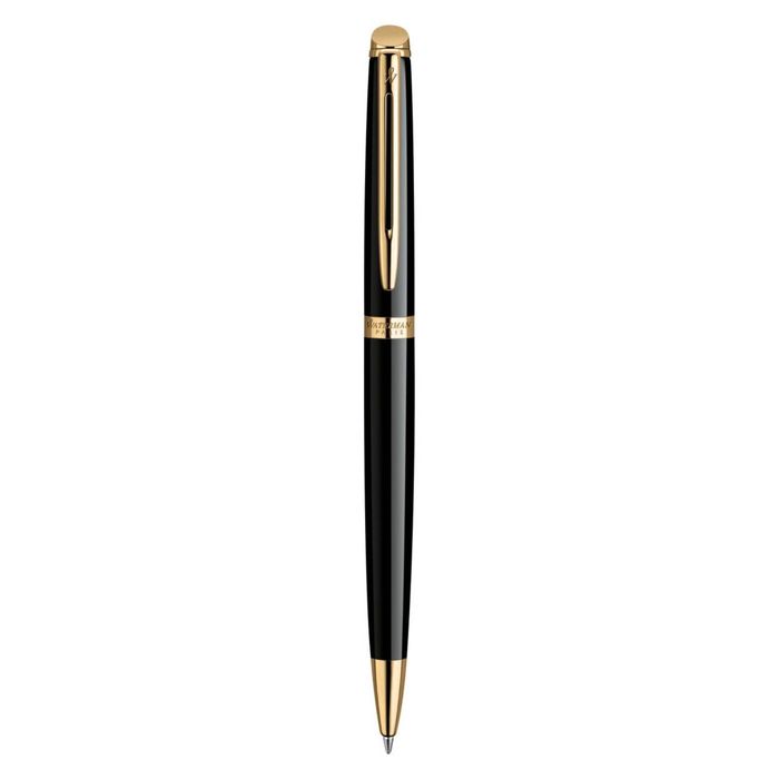 Waterman Hemisphere Black Lacquer Gold Trim Ballpoint Pen