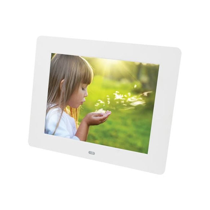 7" Digital Photo Frame with Remote - White