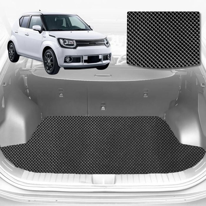 6D Diamond Car Boot Mat for Suzuki Ignis 2016-Current-Cargo Mat-Black-Outback GT