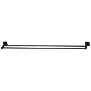 Mondella 935mm Matte Black Rococo Double Towel Rail