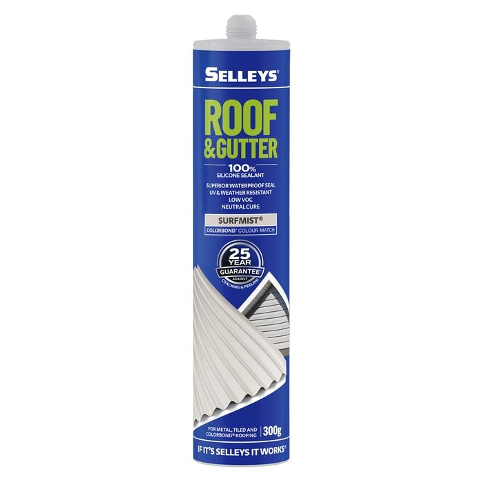 Selleys 300g Surfmist Roof And Gutter Silicone Waterproof Sealant