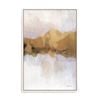 Artey | Golden Abstract - Framed Canvas - White - 110 x 165cm