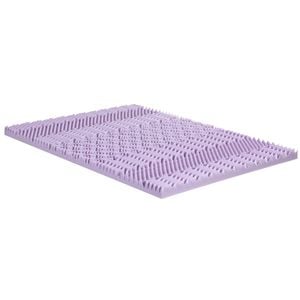 Giselle 8cm Memory Foam Mattress Topper Lavender - King