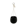 Northcote Pottery 16.8 x 15.6cm Black Luna Hanging Ceramic Indoor Pot