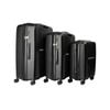 Olympus 3PC Astra Luggage Set Hard Shell Suitcase - Obsidian Black