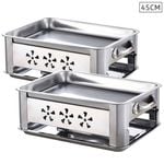 SOGA 2X 45CM Portable Stainless Steel Outdoor Chafing Dish