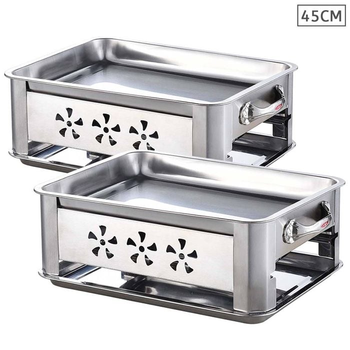 SOGA 2X 45CM Portable Stainless Steel Outdoor Chafing Dish
