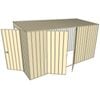 Build-a-Shed 1.5 x 3.7 x 2m Hinged Door Tunnel Shed with Double Hinged Side Doors - Cream