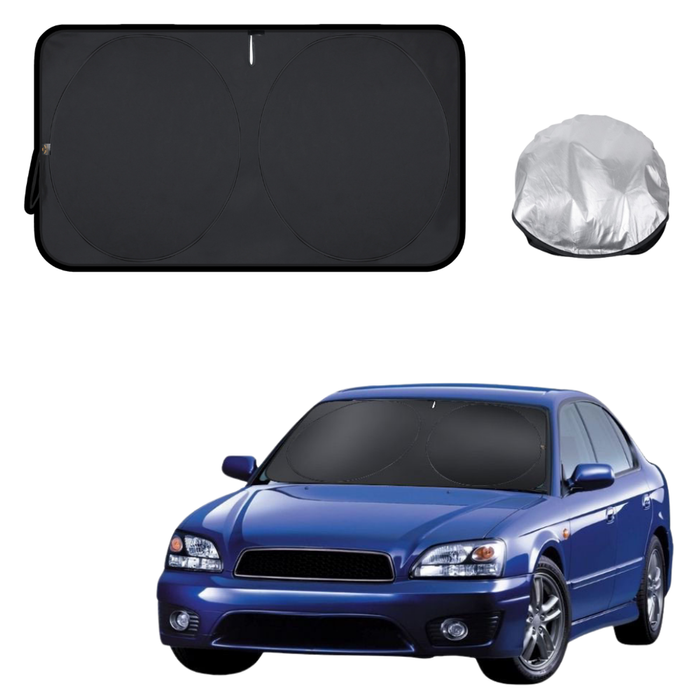 Front Windscreen Sun Shade for Subaru Liberty 1998 - 2003 (BE/BH) - Standard 150 x 85 cm - Black
