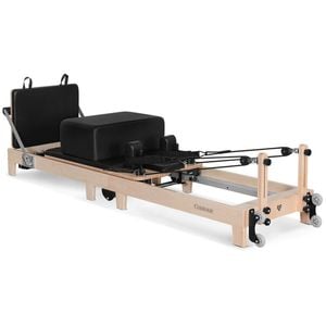 Go Easy Contour Folding Wooden Pilates Reformer Machine - Black