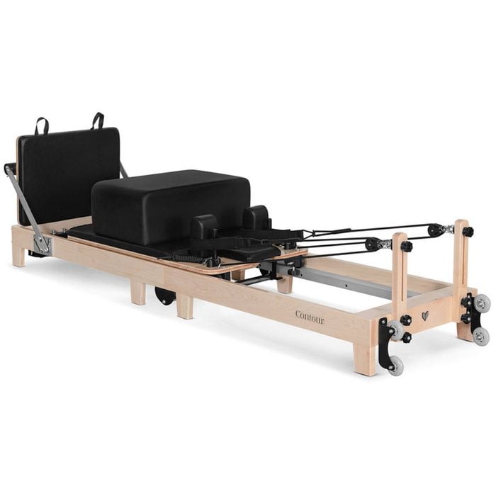 Go Easy Contour Folding Wooden Pilates Reformer Machine - Black