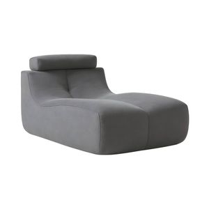 MIUZ Lounge Chaise Sofa, 1PC Modular Sofa Lounge Chair, Grey Chair