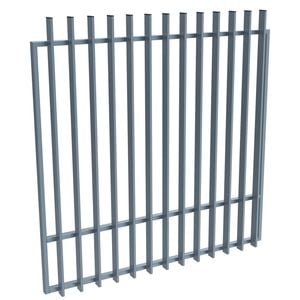 ProtectorAl 1201 - 1500 x 1500mm Deep Ocean Aluminium Radiator Garden Gate With Mid Rail