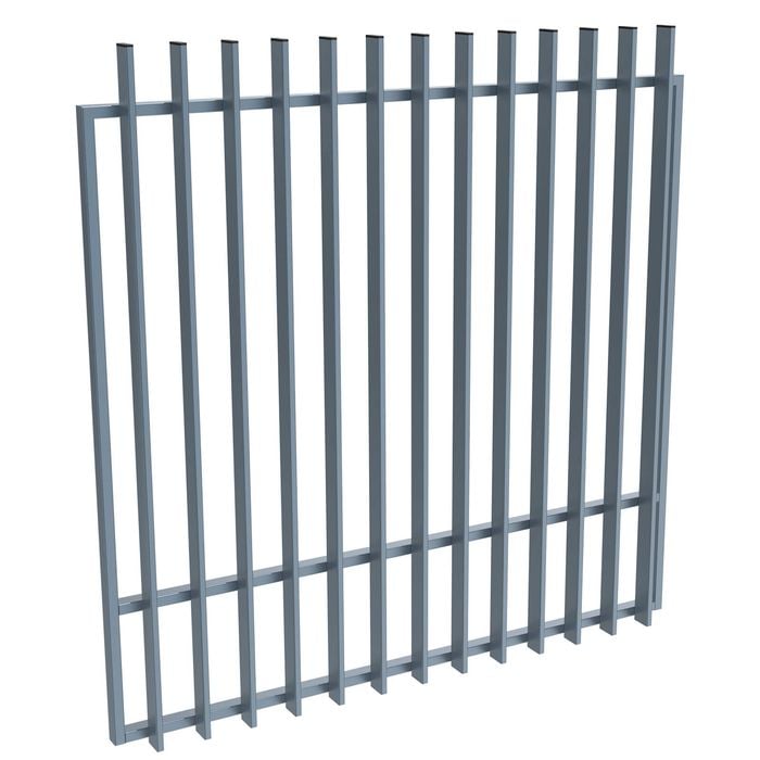 ProtectorAl 1201 - 1500 x 1500mm Deep Ocean Aluminium Radiator Garden Gate With Mid Rail