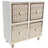 LVD MDF 24cm Square 4-Drawer w/ Stand Organiser Storage - White/Gold