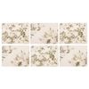 6PK Ashdene Elegant Rose 29cm Hardboard/Cork Placemat Rect - Cream