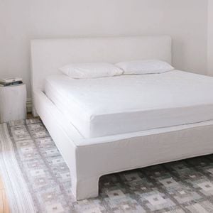 Bulbul Home 375tc Fitted Sheet & Pillowcase Bedding Set Snow White Queen