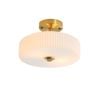 Oriel Lighting Worth Fluted Glass Ctc Pendant Light Satin Brass
