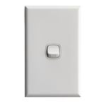 HPM Excel 1 Gang Light Switch White