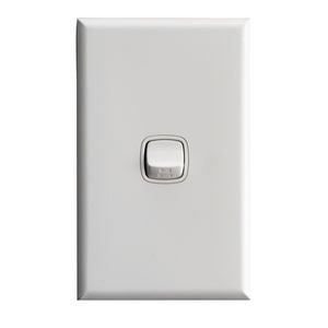 HPM Excel 1 Gang Light Switch White