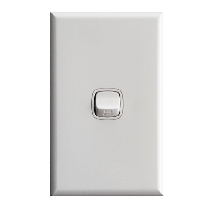HPM Excel 1 Gang Light Switch White