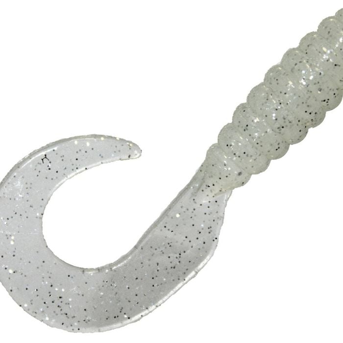 8 Pack of 2.5 Inch Zman Grubz - Z Man Soft Plastics Lures - Glow Bone