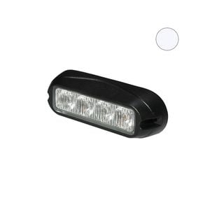 H4 12W White LED Warning Light Head - WHITE