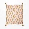 DWBH Cotton Slub Throw Blanket 125x150cm Home Decor MUSTARD