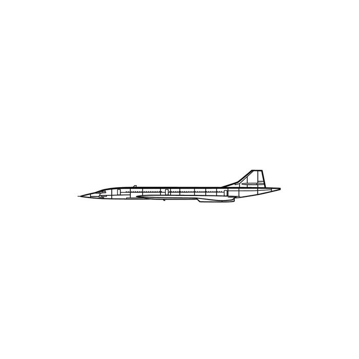 Ignite Laser Concorde - Supersonic Passenger Jet Silhouette Metal Wall Art Rustic Metal 23.6 inch - 60 cm