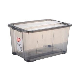 Ezy Storage 52L Grey Storage Tub