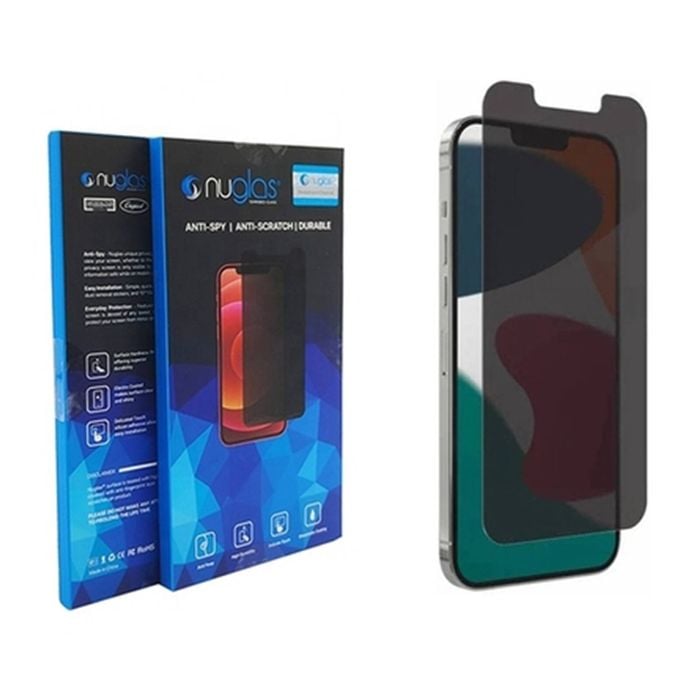 Nuglas 2x Screen Protector Flat Clear Privacy Anti-spy Glass Iphone 13 Mini