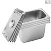 SOGA 4X 1/3 GN Pan 20cm With Lid – Stainless Steel