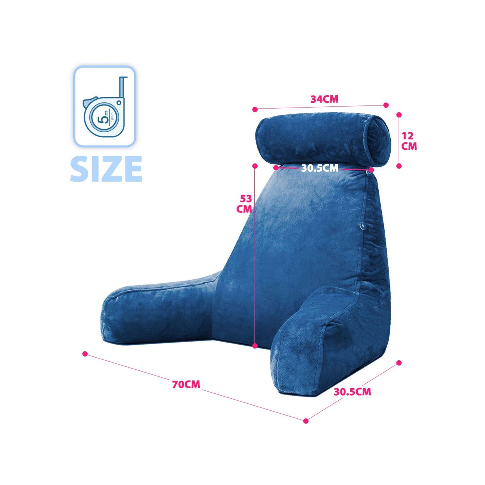 Navy Blue Bed Reading Pillow Bunnings Australia