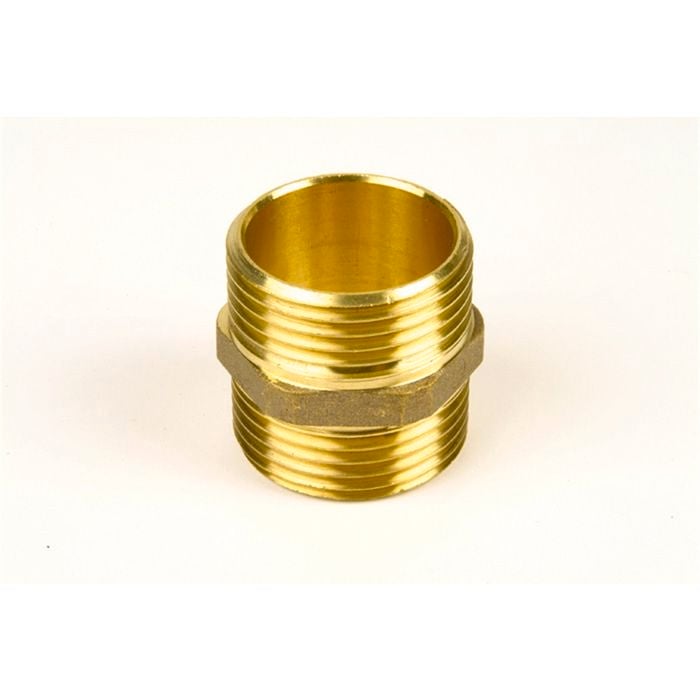 Eagle Hex Nipple 20mm Brass