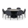 Mornington Outdoor 1.5m Round Dining Setting With 6 Chairs Midnight