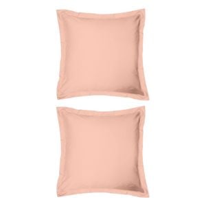 2x Odyssey Living Breathe Cotton European Pillowcase 65cm X Light Clay