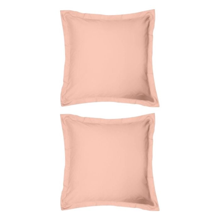2x Odyssey Living Breathe Cotton European Pillowcase 65cm X Light Clay