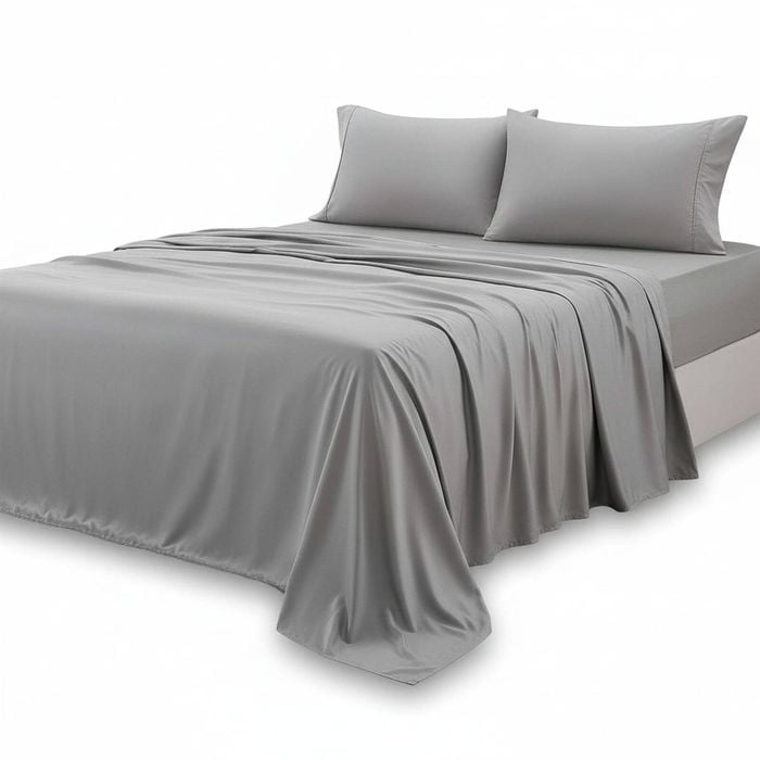 King Bed Sheet Set 4 Piece 2000TC Bedding Sheets and Pillowcases, Breathable, Wrinkle Fade Stain Resistant