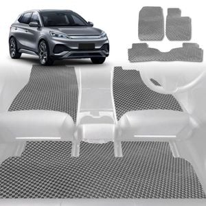 6D Diamond Car Floor Mats for BYD Atto 3 2022-Current-Full Set-Grey-Outback GT
