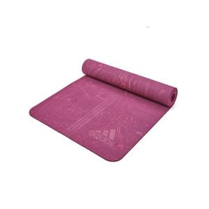 Adidas Premium 5mm Camo Yoga Mat - Power Berry Gym Fitness Workout Equipment