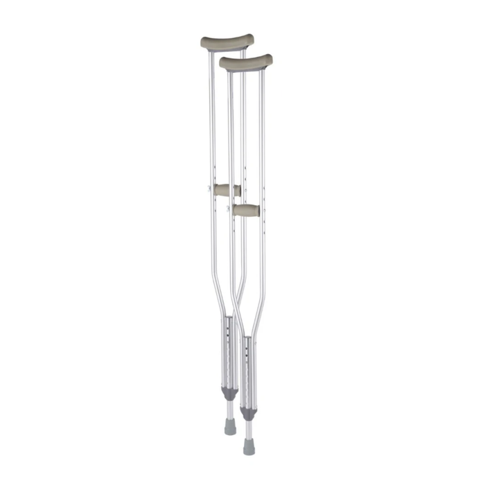 Days Aluminium Underarm Crutches, Tall Adult, Adjustable Height 135-155cm, Pair