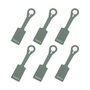 6PK Tosca Silicone Travel Luggage Suitcase Bag Tag Moss