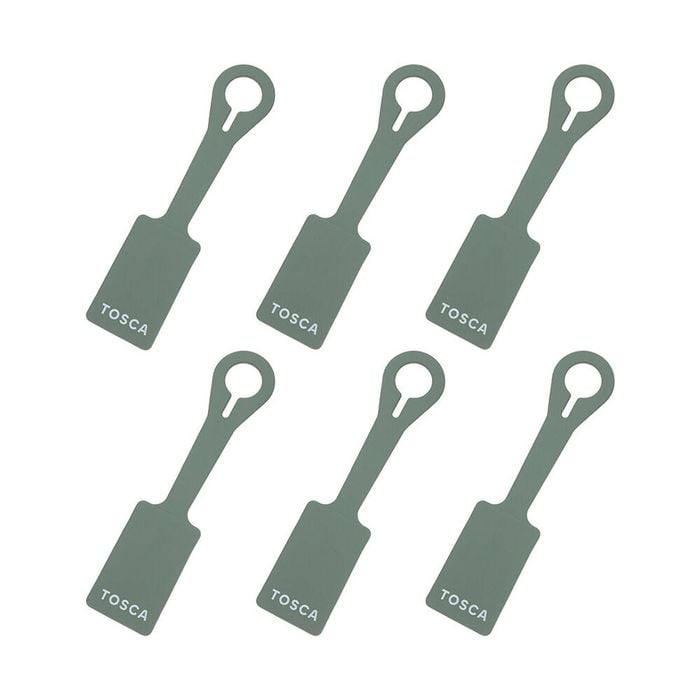 6PK Tosca Silicone Travel Luggage Suitcase Bag Tag Moss