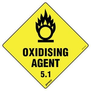 Pinnacle 270 x 270mm Poly Oxidising Agent 5.1 Sign
