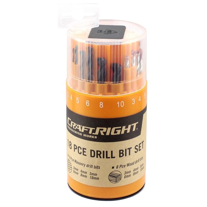 Craftright 18 Piece Combo Drill Bit Set