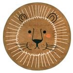 Kids Washable 120x120cm Round Leo Rug
